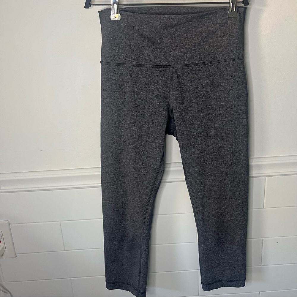 Lulu Lemon High Rise Grey Crop 23” Leggings